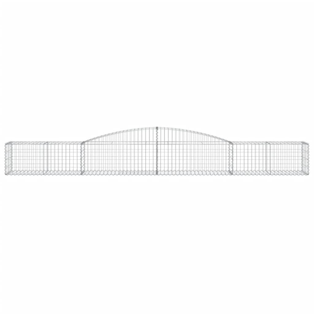 Gabionen mit Hochbogen 3 Stk. 400x50x40/60cm Verzinktes Eisen - Pazzar.ch