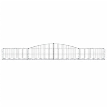 Gabionen mit Hochbogen 3 Stk. 400x50x40/60cm Verzinktes Eisen - Pazzar.ch