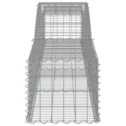 Gabionen mit Hochbogen 4 Stk. 400x50x40/60cm Verzinktes Eisen - Pazzar.ch