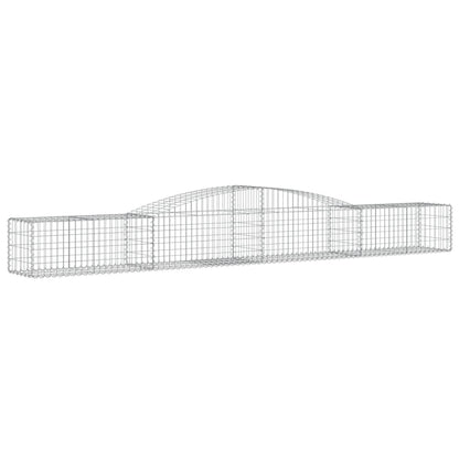 Gabionen mit Hochbogen 6 Stk. 400x50x40/60cm Verzinktes Eisen - Pazzar.ch