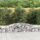 Gabionen mit Hochbogen 7 Stk. 400x50x40/60cm Verzinktes Eisen