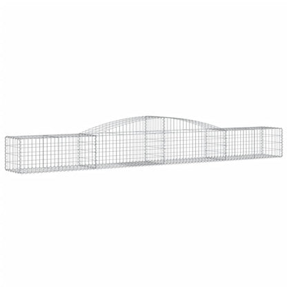 Gabionen mit Hochbogen 9 Stk. 400x50x40/60cm Verzinktes Eisen - Pazzar.ch