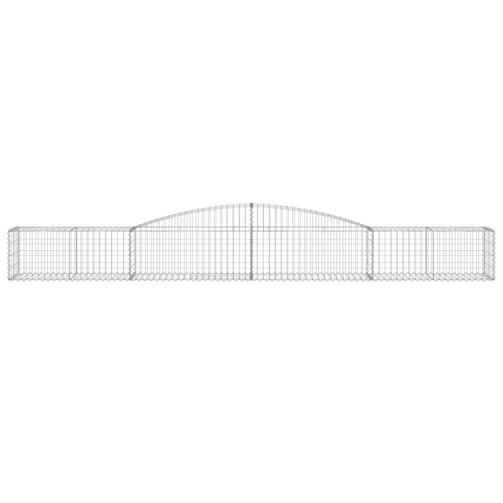 Gabionen mit Hochbogen 9 Stk. 400x50x40/60cm Verzinktes Eisen - Pazzar.ch
