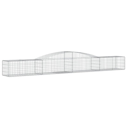 Gabionen mit Hochbogen 10 Stk. 400x50x40/60cm Verzinktes Eisen - Pazzar.ch