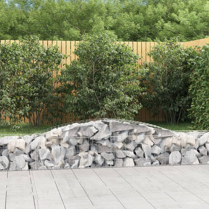 Gabionen mit Hochbogen 10 Stk. 400x50x40/60cm Verzinktes Eisen - Pazzar.ch