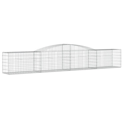 Gabionen mit Hochbogen 7 Stk. 400x50x60/80cm Verzinktes Eisen - Pazzar.ch