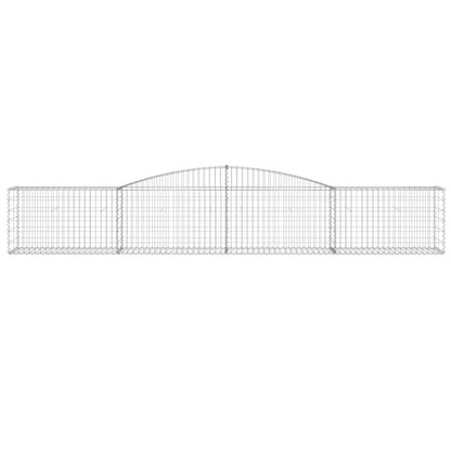 Gabionen mit Hochbogen 7 Stk. 400x50x60/80cm Verzinktes Eisen - Pazzar.ch