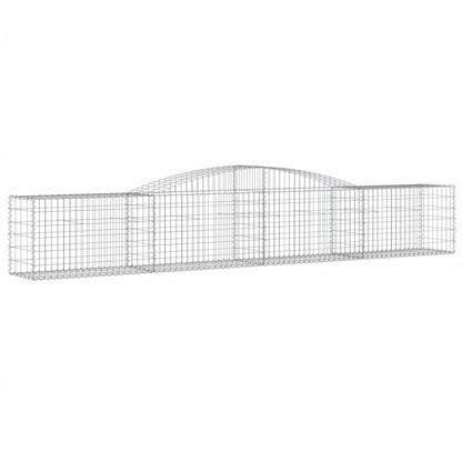 Gabionen mit Hochbogen 8 Stk. 400x50x60/80cm Verzinktes Eisen - Pazzar.ch