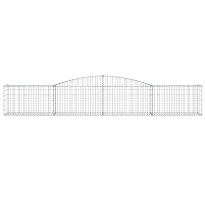 Gabionen mit Hochbogen 10 Stk. 400x50x60/80cm Verzinktes Eisen - Pazzar.ch