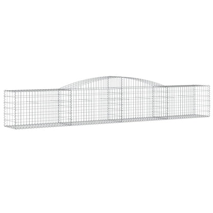 Gabionen mit Hochbogen 15 Stk. 400x50x60/80cm Verzinktes Eisen - Pazzar.ch