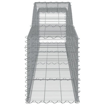 Gabionen mit Hochbogen 15 Stk. 400x50x60/80cm Verzinktes Eisen - Pazzar.ch