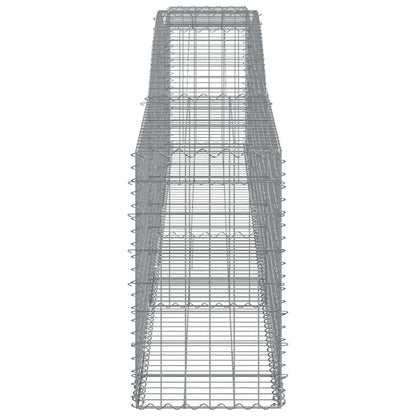 Gabionen mit Hochbogen 2 Stk. 400x50x80/100cm Verzinktes Eisen - Pazzar.ch