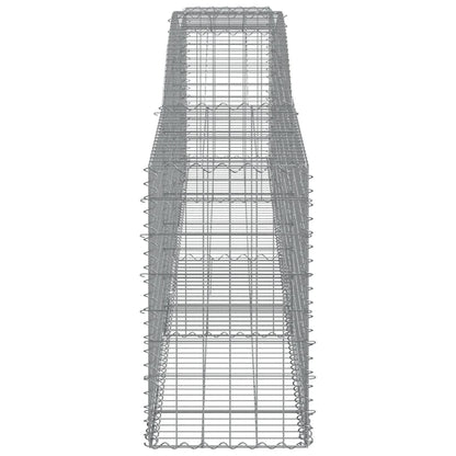 Gabionen mit Hochbogen 5 Stk. 400x50x80/100cm Verzinktes Eisen - Pazzar.ch