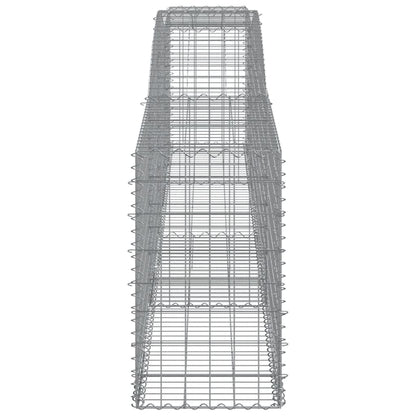 Gabionen mit Hochbogen 8 Stk. 400x50x80/100cm Verzinktes Eisen - Pazzar.ch