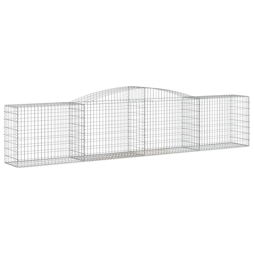 Gabionen mit Hochbogen 15 Stk. 400x50x80/100cm Verzinktes Eisen - Pazzar.ch