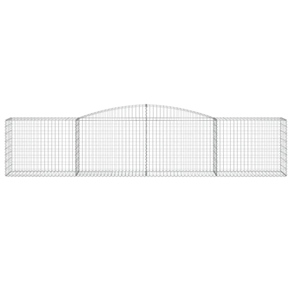 Gabionen mit Hochbogen 20 Stk. 400x50x80/100cm Verzinktes Eisen - Pazzar.ch