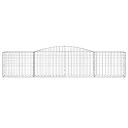 Gabionen mit Hochbogen 20 Stk. 400x50x80/100cm Verzinktes Eisen - Pazzar.ch