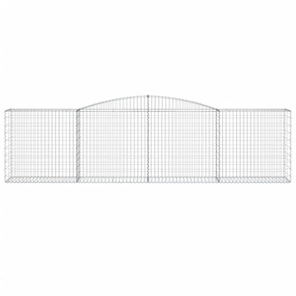 Gabionen mit Hochbogen 3 Stk. 400x50x100/120cm Verzinktes Eisen - Pazzar.ch