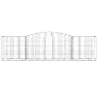 Gabionen mit Hochbogen 4 Stk. 400x50x100/120cm Verzinktes Eisen - Pazzar.ch