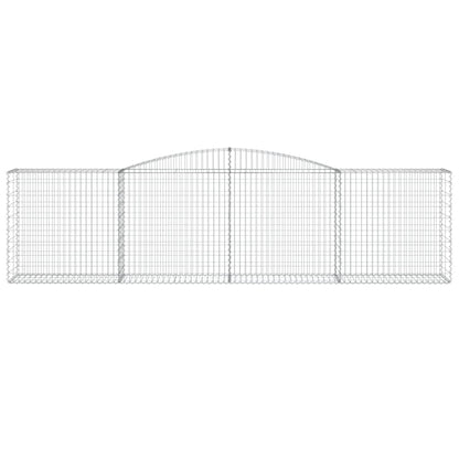Gabionen mit Hochbogen 5 Stk. 400x50x100/120cm Verzinktes Eisen - Pazzar.ch
