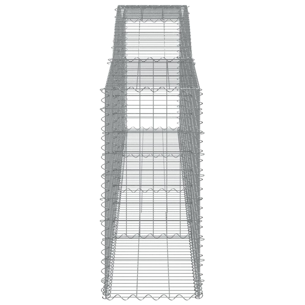Gabionen mit Hochbogen 6 Stk. 400x50x100/120cm Verzinktes Eisen