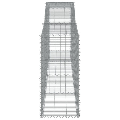 Gabionen mit Hochbogen 6 Stk. 400x50x100/120cm Verzinktes Eisen - Pazzar.ch