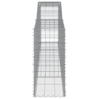 Gabionen mit Hochbogen 7 Stk. 400x50x100/120cm Verzinktes Eisen - Pazzar.ch