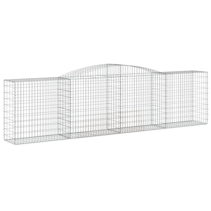Gabionen mit Hochbogen 20 Stk 400x50x100/120cm Verzinktes Eisen - Pazzar.ch