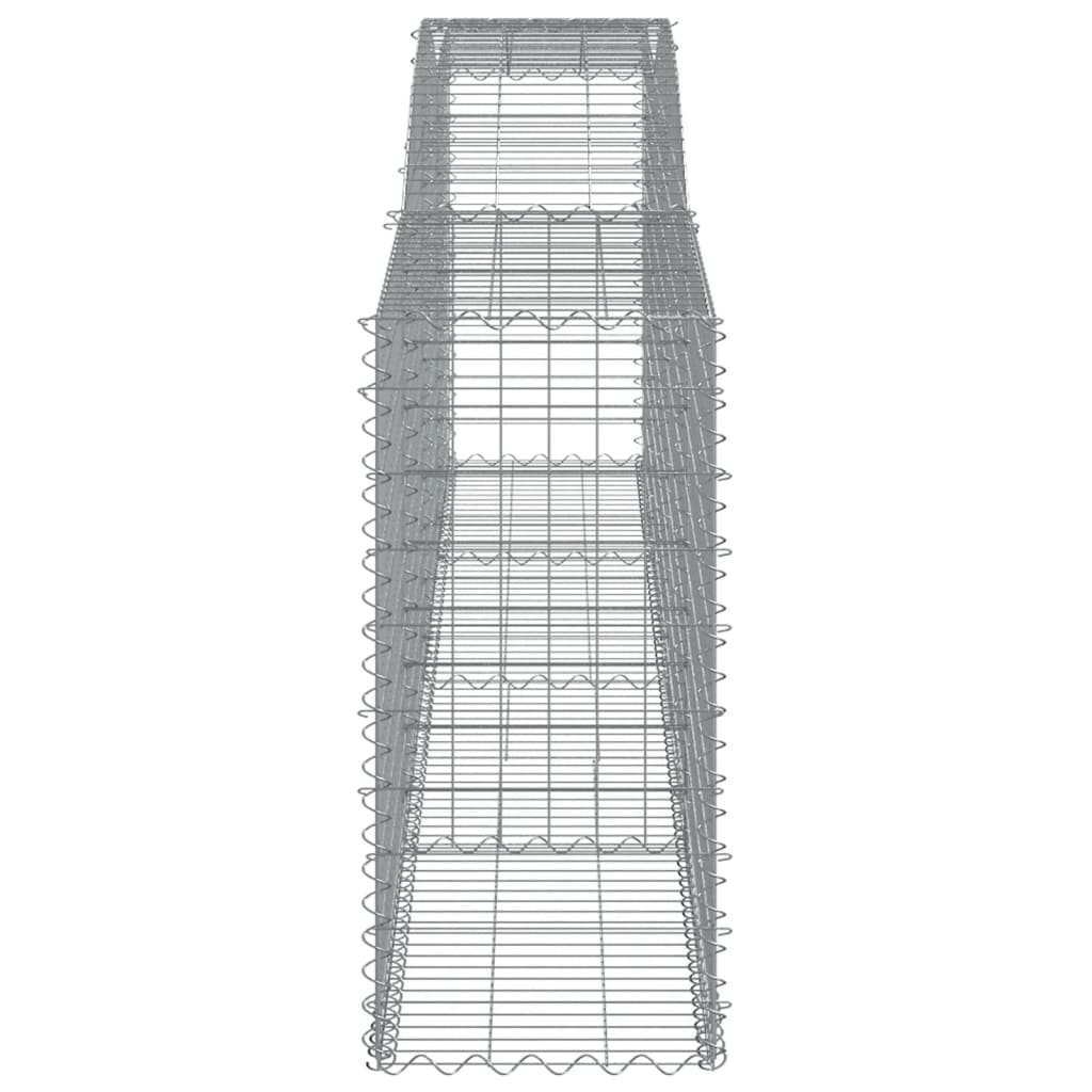 Gabionen mit Hochbogen 20 Stk 400x50x100/120cm Verzinktes Eisen