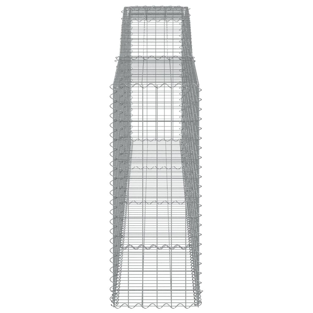 Gabionen mit Hochbogen 3 Stk. 400x50x120/140cm Verzinktes Eisen - Pazzar.ch