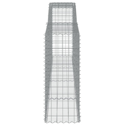Gabionen mit Hochbogen 3 Stk. 400x50x120/140cm Verzinktes Eisen - Pazzar.ch