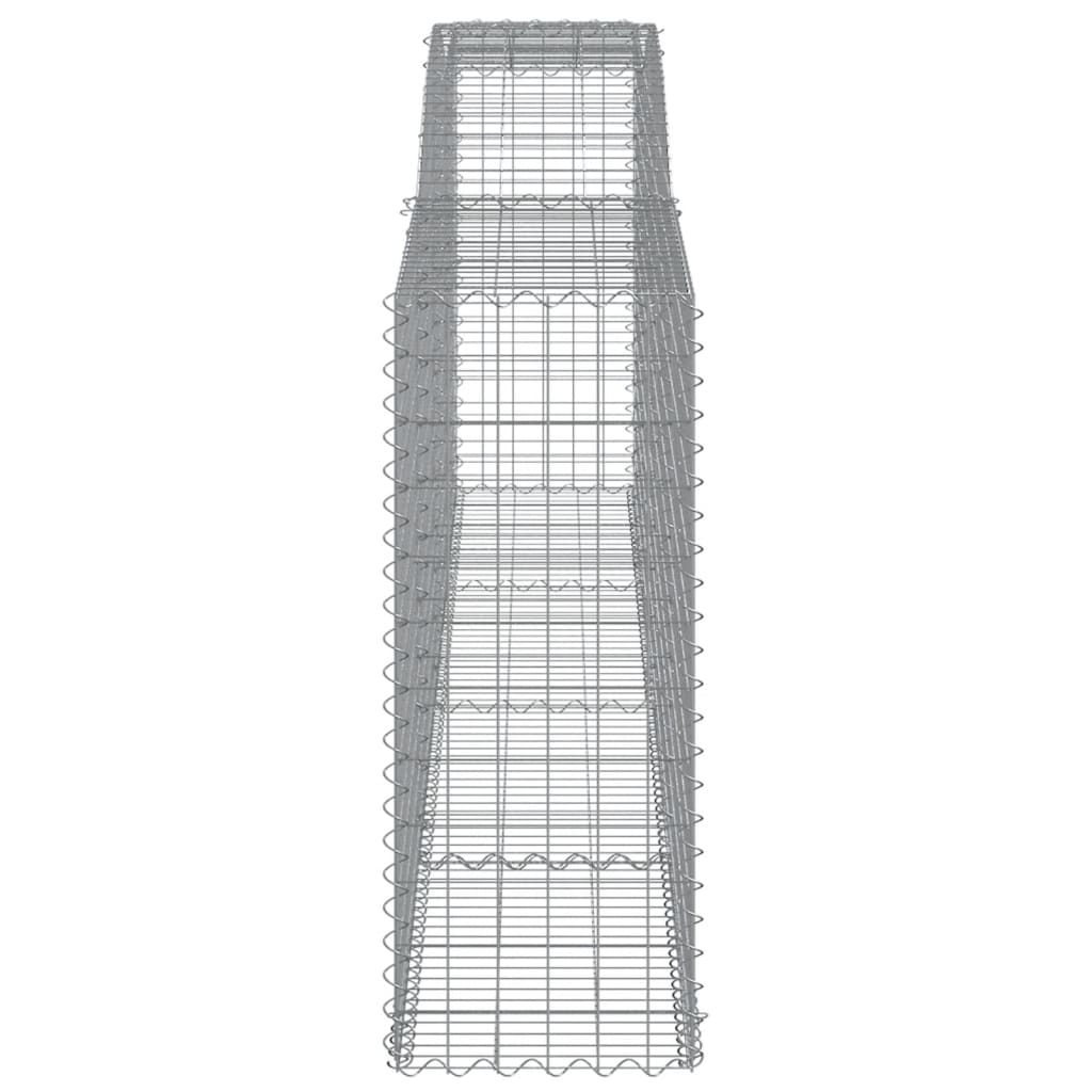 Gabionen mit Hochbogen 8 Stk. 400x50x120/140cm Verzinktes Eisen