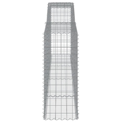 Gabionen mit Hochbogen 8 Stk. 400x50x120/140cm Verzinktes Eisen - Pazzar.ch