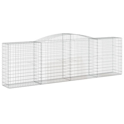 Gabionen mit Hochbogen 10 Stk 400x50x120/140cm Verzinktes Eisen - Pazzar.ch