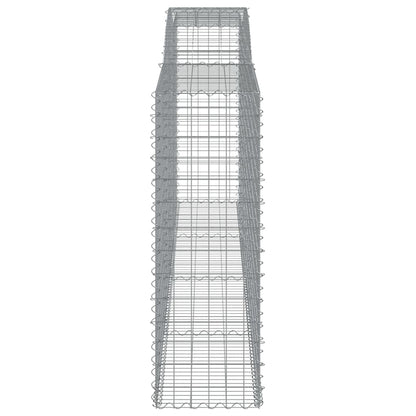 Gabionen mit Hochbogen 2 Stk. 400x50x140/160cm Verzinktes Eisen - Pazzar.ch