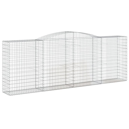 Gabionen mit Hochbogen 3 Stk. 400x50x140/160cm Verzinktes Eisen - Pazzar.ch
