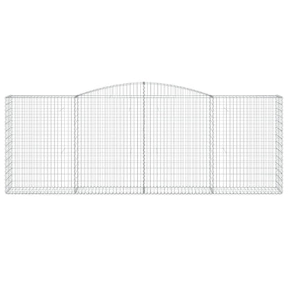 Gabionen mit Hochbogen 3 Stk. 400x50x140/160cm Verzinktes Eisen - Pazzar.ch