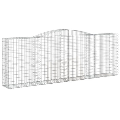 Gabionen mit Hochbogen 4 Stk. 400x50x140/160cm Verzinktes Eisen - Pazzar.ch