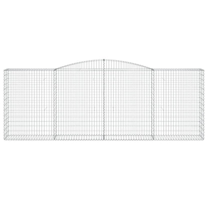 Gabionen mit Hochbogen 6 Stk. 400x50x140/160cm Verzinktes Eisen - Pazzar.ch