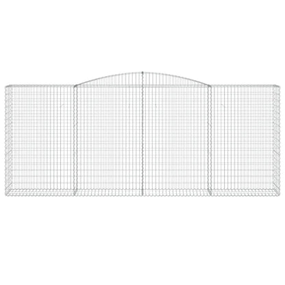 Gabionen mit Hochbogen 2 Stk. 400x50x160/180cm Verzinktes Eisen - Pazzar.ch