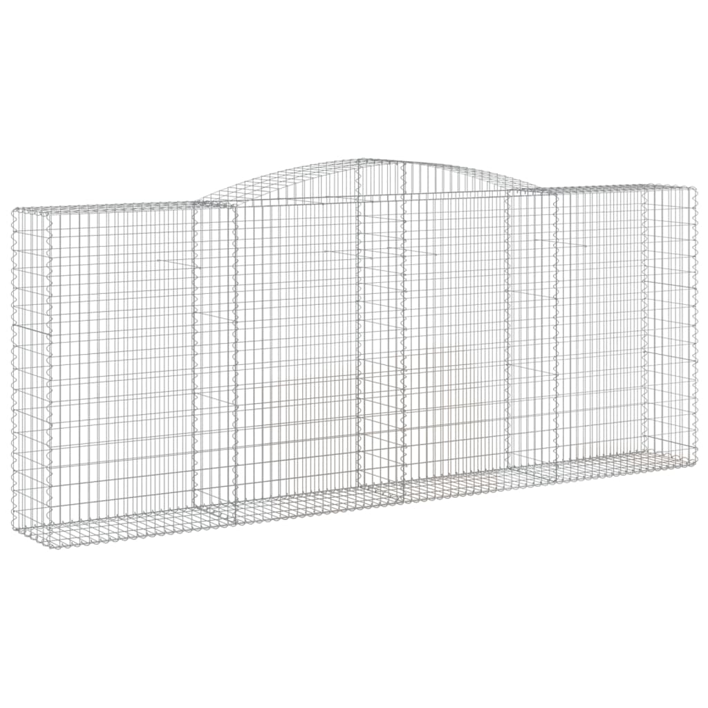 Gabionen mit Hochbogen 3 Stk. 400x50x160/180cm Verzinktes Eisen - Pazzar.ch