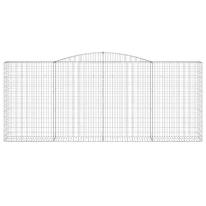 Gabionen mit Hochbogen 3 Stk. 400x50x160/180cm Verzinktes Eisen - Pazzar.ch