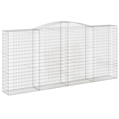 Gabionen mit Hochbogen 2 Stk. 400x50x180/200cm Verzinktes Eisen - Pazzar.ch