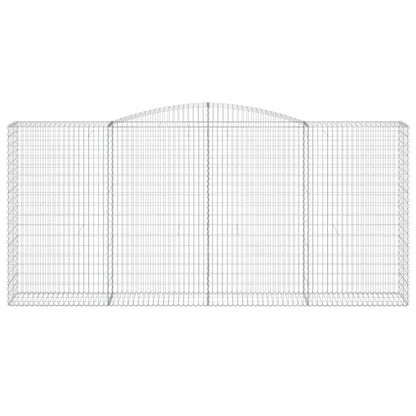 Gabionen mit Hochbogen 2 Stk. 400x50x180/200cm Verzinktes Eisen - Pazzar.ch