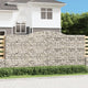 Gabionen mit Hochbogen 3 Stk. 400x50x180/200cm Verzinktes Eisen
