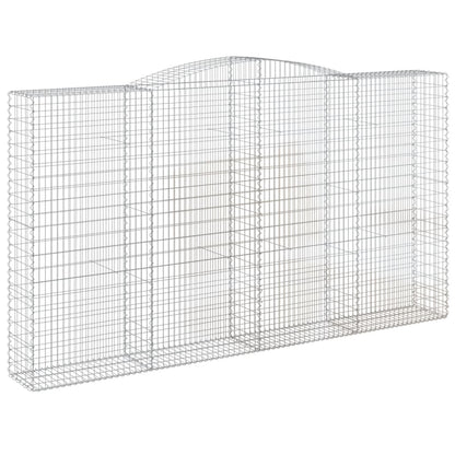 Gabionen mit Hochbogen 2 Stk. 400x50x220/240cm Verzinktes Eisen - Pazzar.ch