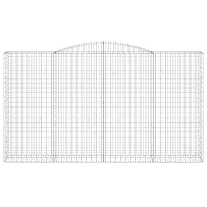 Gabionen mit Hochbogen 2 Stk. 400x50x220/240cm Verzinktes Eisen - Pazzar.ch