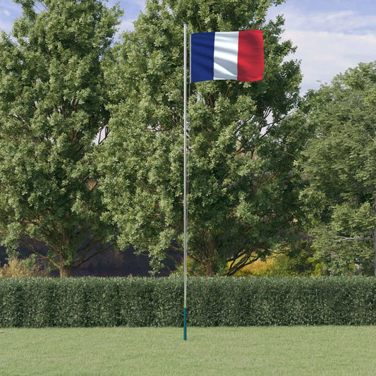 Französische Flagge mit Mast 6,23 m Aluminium - Pazzar.ch