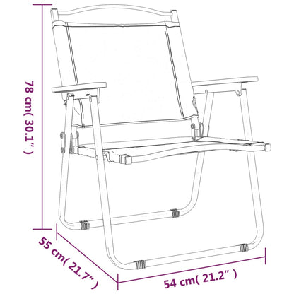 Campingstühle 2 Stk. Schwarz 54x55x78 cm Oxford-Gewebe - Pazzar.ch