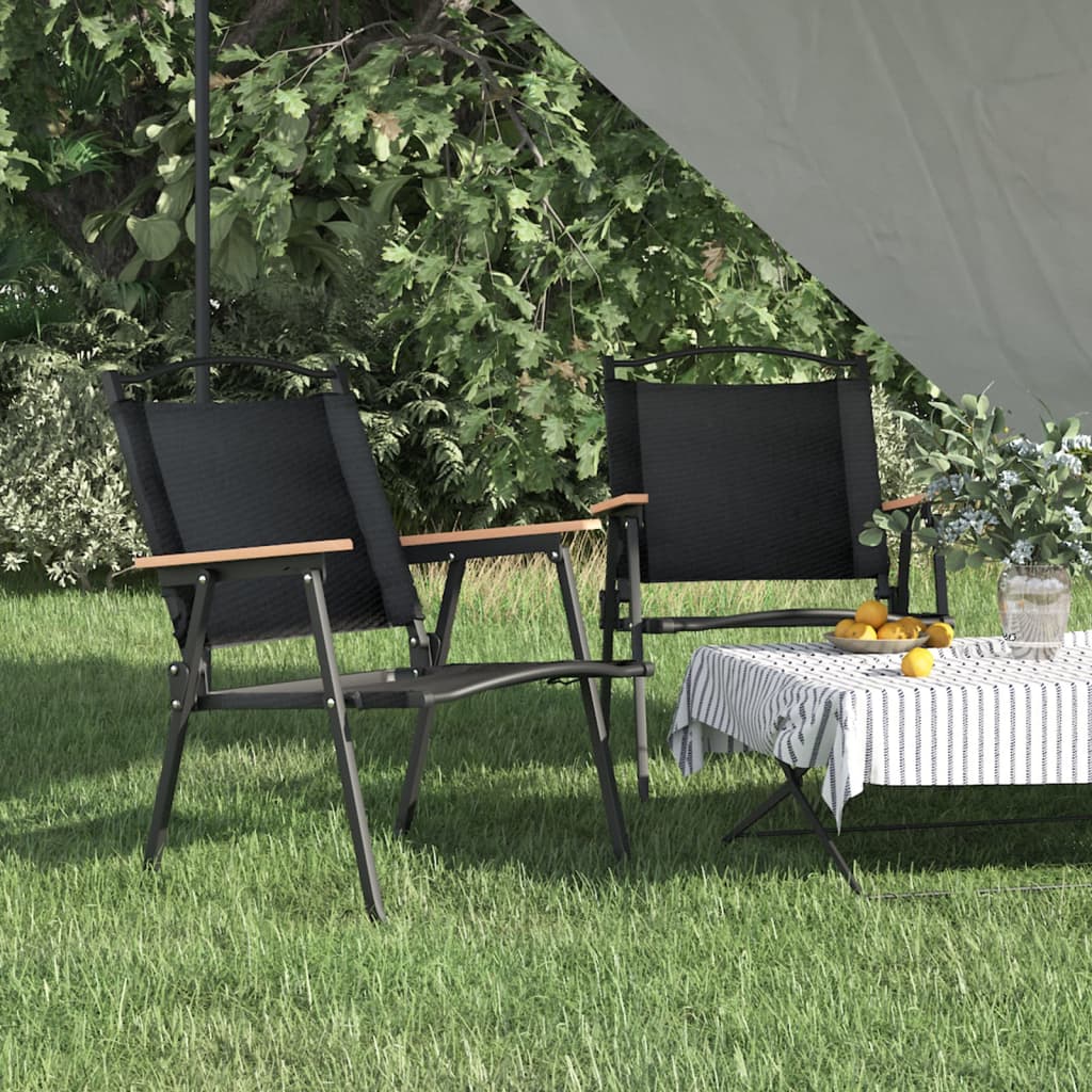 Campingstühle 2 Stk. Schwarz 54x55x78 cm Oxford-Gewebe - Pazzar.ch